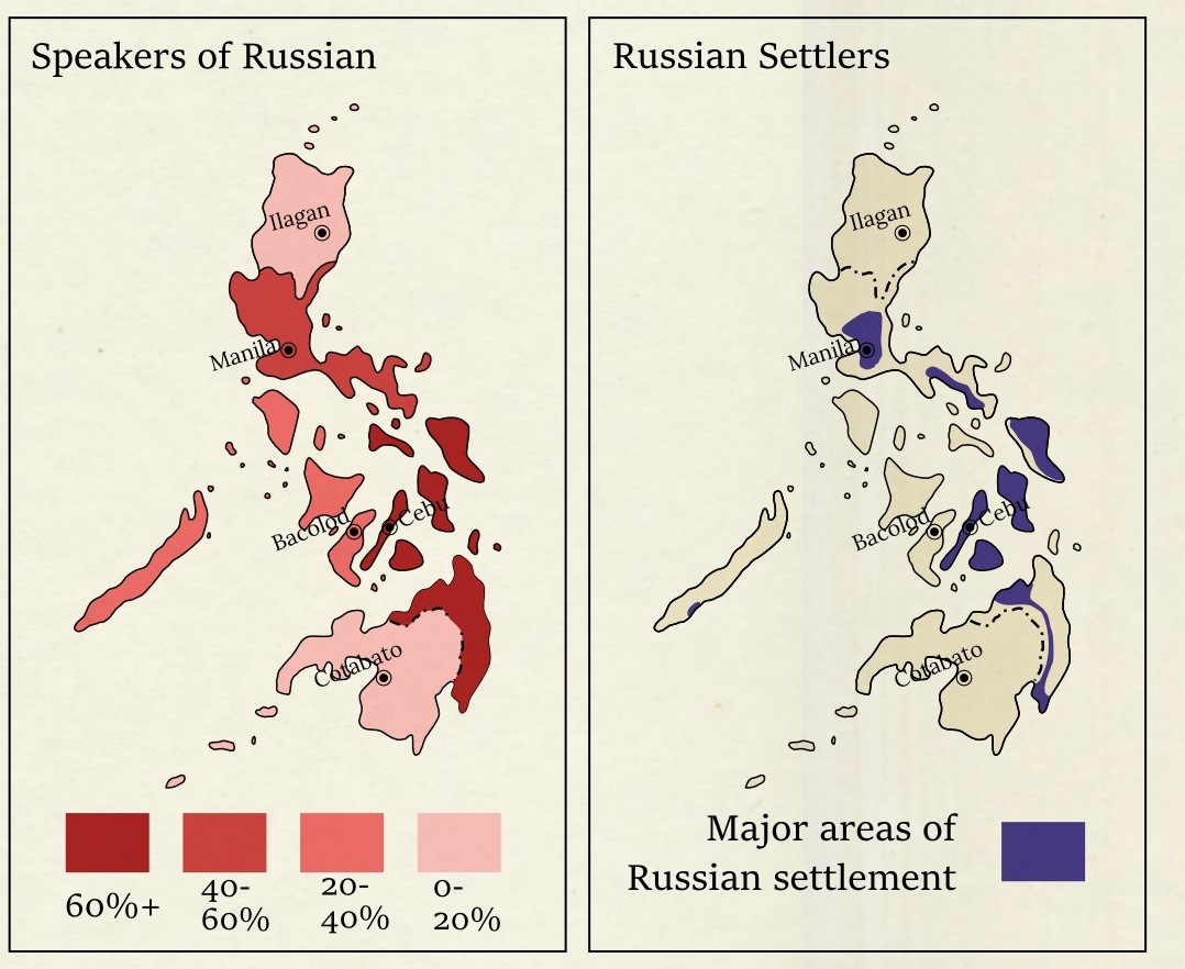 Процент русскоговорящих в Филиппинском Крае